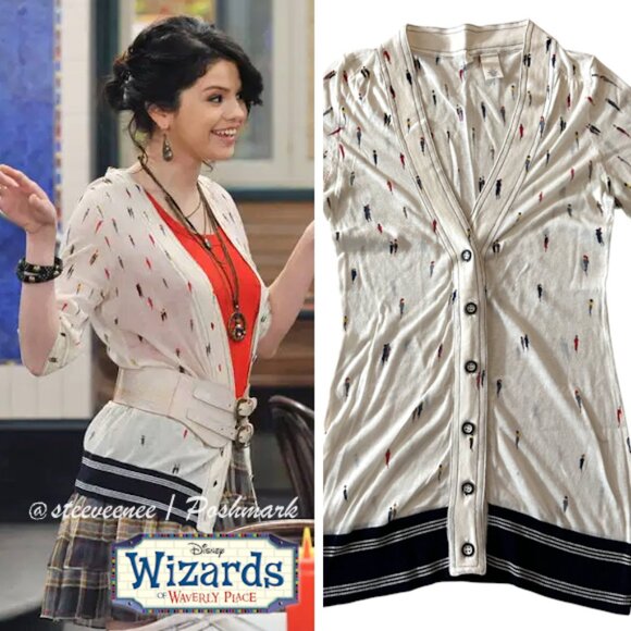 Cream People Print Cardigan ASO Alex Russo - Picture 1 of 8